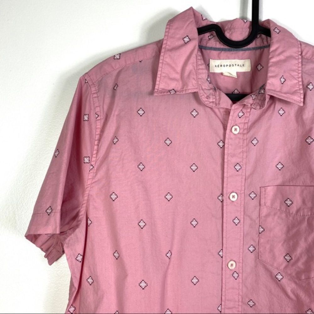 ✨HP✨Diamond-Pattern Button-Down Shirt✨ - Picture 6 of 7